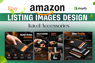 do travel accessories product listing image design, premium infographics