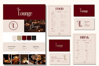 design italian restaurant minimalist logo cafe brand identity and guidelines