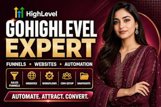 gohighlevel VA, ghl website design, landing page, go high level va