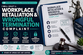 draft a workplace retaliation and wrongful termination complaint