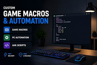 develop custom game macros, game automation, PC game bot and ahk scripts