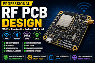 design professional rf pcb for wifi bluetooth lora gps and iot devices