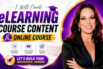 create elearning course content and online course
