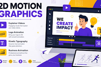 create professional 2d motion graphics animation for your business