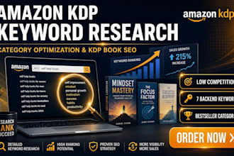 do amazon KDP keyword research and category optimization for ebook