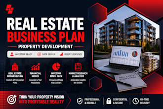 real estate business plan property development investor financial model pitch