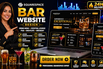 design squarespace bar website drink menu website nightlife website