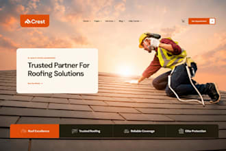 build roofing website plumbing, hvac, roofing, construction website with booking