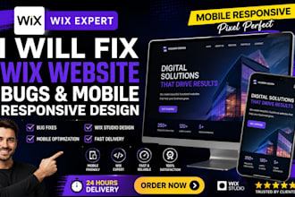 l fix wix studio mobile responsiveness, breakpoint and layout errors fast