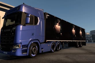 make custom trailer, liveries, trucks, custom ets2 mod, ats mod, ets skin, track