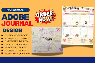 do adobe indesign calender tracker planner workbook journal design for amazon kd
