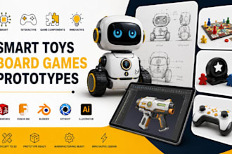 do smart toy, interactive toy, board game components, toy prototype, cad model