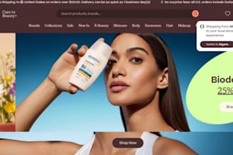 design wix beauty products website cosmetics beauty ecommerce website