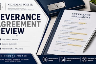 review your severance agreement and employment separation terms
