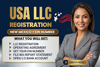 do new mexico llc formation, llc registration, ein number for non us resident