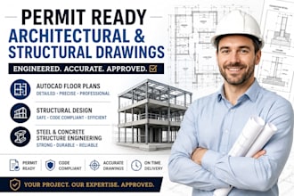 create civil structural engineering designs and architectural autocad drawings