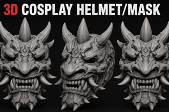 create custom 3d cosplay armor, helmets, masks and props