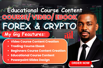 create forex trading ebook video, stock market, course book, crypto trading, ppt