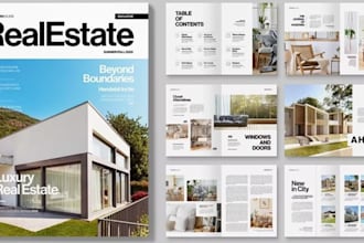 design luxury,real estate and restaurant brochure with stunning premium finish