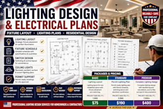 create lighting design electrical lighting plans and fixture layouts for homes