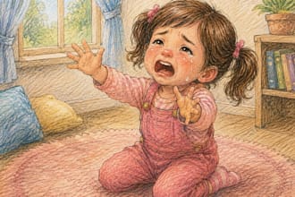 illustrate toddler storybooks with hand drawn artwork