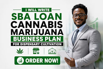 write sba loan cannabis marijuana business plan for dispensary cultivation