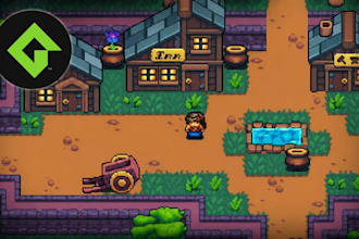 create 2d video game development in gamemaker studio rpg games and fix bugs
