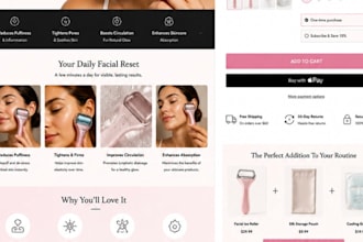 build shopify landing page, one product sales page with pagefly, gempages