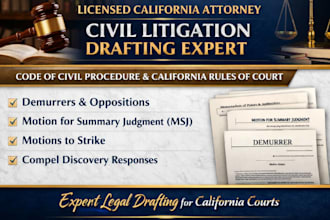be california cl civil litigation attorney, ccp legal consultant for pro se case