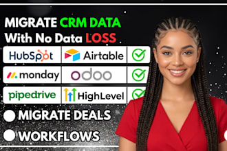 migrate to hubspot, gohighlevel, zoho CRM, pipedrive, slack odoo quickbooks xero