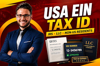 get your USA ein number tax id from irs for llc and non US residents