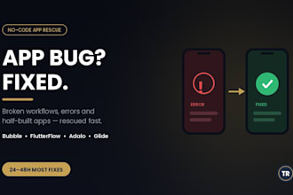 fix your bubble adalo flutterflow no code app bug fast