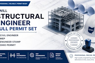 structural engineer full permit set civil engineer mep,engineer stamp,ohio permi