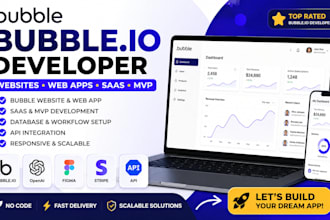 build bubble io website, bubble app, bubble mvp, bubble saas developer