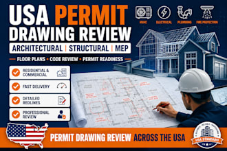 stamp review all USA architectural structural engineering mep floor plan permit