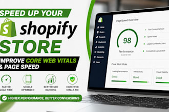 speed up shopify store, improve core web vitals and page speed