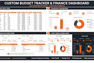 create custom excel budget tracker, finance google sheet spreadsheet automation