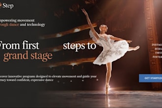 design wix dance studio website choreography ballet dance performing art website