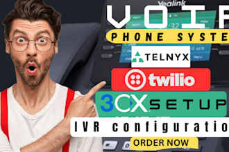 setup voip 3cx freepbx twillo vicidial inbound and outbound call