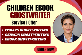 ghostwrite novel ebook memoir biography children ebook german italian spanish