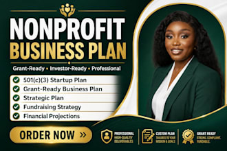 create a donor ready nonprofit business plan as your consultant