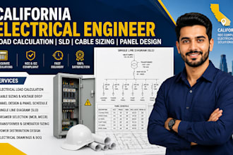 do california electrical load calculation, sld, cable sizing and panel design