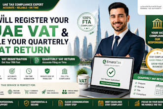 register uae vat, file quarterly vat return through fta and trn for business