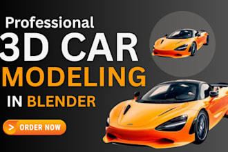 model realistic automotive 3d car model for games, blender car for 3d printing