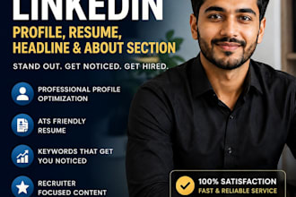 optimize your linkedin profile, resume, headline and about section