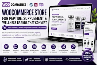 build woocommerce store for peptide supplement and wellness brands that converts