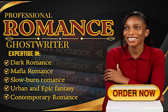 ghostwrite your romantasy book epic fantasy dark mafia slow burn romance book