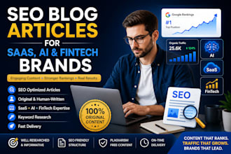 write SEO blog articles for saas ai and fintech brands