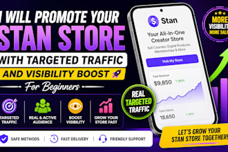 do organic stan store promotion stan store marketing stan store setup