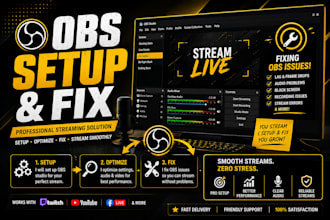 set up obs studio and fix obs streaming issues